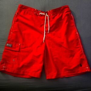 Polo by Ralph Lauren Men's Red Swim Shorts (GREAT CONDITION)